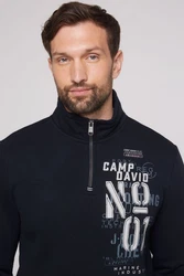 CAMP DAVID Sweatshirt marine/hellblau/weiß