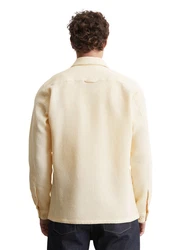 Marc O'Polo Langarmhemd Waffelstruktur Gelb/Orange/Beige/Hellblau/Creme/Weiß