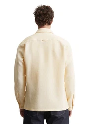 Marc O'Polo Langarmhemd Waffelstruktur Gelb/Orange/Beige/Hellblau/Creme/Weiß