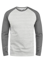 !Solid Langarmshirt SDStepan Hellgrau/Grau/Silber