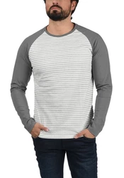 !Solid Langarmshirt SDStepan Hellgrau/Grau/Silber