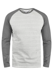 !Solid Langarmshirt SDStepan Hellgrau/Grau/Silber