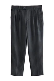 Palazzohose EDIT Elegante, weite Hose mit Nadelstreifen (1-tlg)