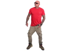 YAKUZA T-Shirt Basic Plain Rot/Dunkelrot