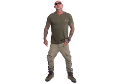 YAKUZA T-Shirt Basic Plain Khaki/Dunkelgrün