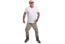 YAKUZA V-Shirt Basic Bare Rot/Creme/Weiß