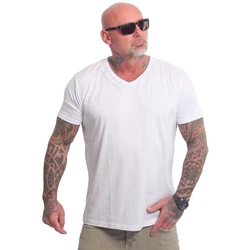 YAKUZA V-Shirt Basic Bare Rot/Creme/Weiß