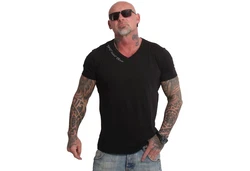 YAKUZA V-Shirt Basic Bare Schwarz/Rot