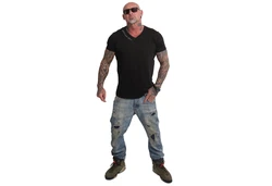 YAKUZA V-Shirt Basic Bare Schwarz/Rot