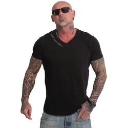 YAKUZA V-Shirt Basic Bare Schwarz/Rot