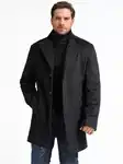 Allthemen Kurzmantel Herren Wintermantel mit Stehkragen Dunkelblau/Schwarz/Hellblau
