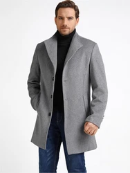 Allthemen Kurzmantel Herren Wintermantel mit Stehkragen Dunkelgrau/Grau/Dunkelblau/Hellgrau
