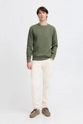 Casual Friday Sweatshirt CFSebastian Dunkelgrün/Khaki