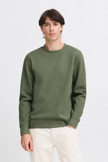 Casual Friday Sweatshirt CFSebastian Dunkelgrün/Khaki