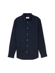 TOM TAILOR Langarmhemd T-Shirt Dunkelblau/Hellblau/Blau