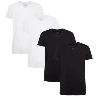 Bamboo Basics T-Shirt Damen T-Shirt KATE Schwarz/Weiß/Dunkelgrau/Dunkelblau