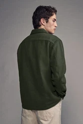 Next Blusenjacke Hemdjacke mit zwei Taschen Dunkelgrün/Grün