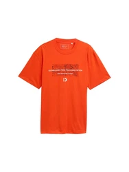 TOM TAILOR Denim T-Shirt (Relaxed Fit) Orange