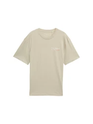 TOM TAILOR Denim T-Shirt (Relaxed Fit) Khaki/Beige