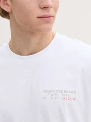 TOM TAILOR Denim T-Shirt (Relaxed Fit) Weiß/Creme