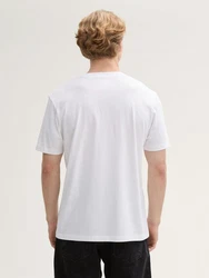 TOM TAILOR Denim T-Shirt mit Foto-Print Weiß/Creme