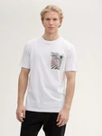 TOM TAILOR Denim T-Shirt mit Foto-Print Weiß/Creme