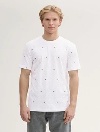 T-Shirt Alloverprint T-Shirt aus Baumwolle