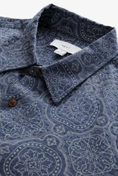 Next Kurzarmhemd Blau/Hellblau