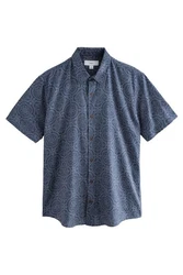 Next Kurzarmhemd Blau/Hellblau