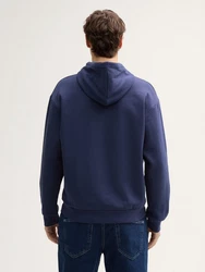 TOM TAILOR Sweatshirt mit Logo-Print Dunkelblau/Blau