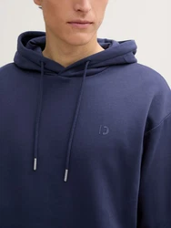 TOM TAILOR Sweatshirt mit Logo-Print Dunkelblau/Blau