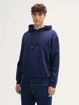 TOM TAILOR Sweatshirt mit Logo-Print Dunkelblau/Blau