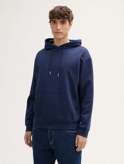TOM TAILOR Sweatshirt mit Logo-Print Dunkelblau/Blau