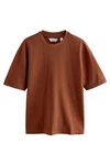 Next T-Shirt aus schwerem Stoff Braun/Orange/Dunkelbraun