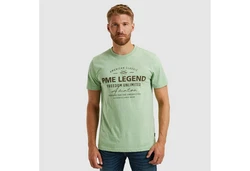 PME LEGEND T-Shirt Short Sleeve R-Neck Frontprint Grün/Hellgrün