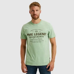 PME LEGEND T-Shirt Short Sleeve R-Neck Frontprint Grün/Hellgrün