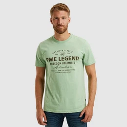 T-Shirt Short sleeve r-neck single jersey mit Frontprint