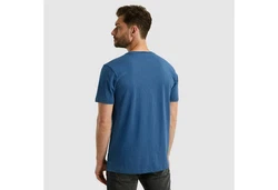 PME LEGEND T-Shirt Short Sleeve R-Neck Frontprint Blau