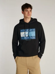 Hoodie TJM REG DNA FLAG TWIST HOOD EXT mit groem Logo