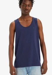 Levi's Tanktop mit Logo Stickerei Blau/Dunkelblau