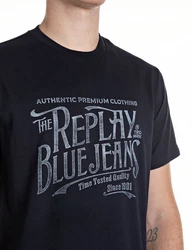 Replay T-Shirt Dunkelblau/Hellblau/Blau/Rot
