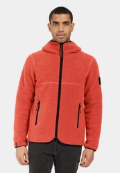 Didriksons Fleecejacke BROR Rot/Orange