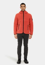 Didriksons Fleecejacke BROR Rot/Orange