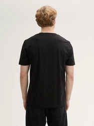 TOM TAILOR Denim T-Shirt mit Foto-Print Schwarz/Creme