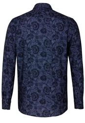 Hatico Langarmhemd Dunkelblau/Blau/Lila