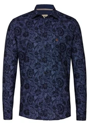 Hatico Langarmhemd Dunkelblau/Blau/Lila