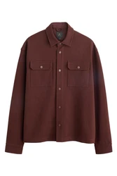 Next Jersey-Hemdjacke mit Struktur (1-St) Braun/Dunkelrot/Rot/Dunkelbraun/Bordeaux