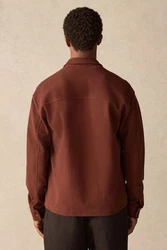 Next Jersey-Hemdjacke mit Struktur (1-St) Braun/Dunkelrot/Rot/Dunkelbraun/Bordeaux