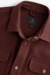 Next Jersey-Hemdjacke mit Struktur (1-St) Braun/Dunkelrot/Rot/Dunkelbraun/Bordeaux