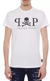T-Shirt Platinum Cut Skull Logo Shirt Lssiger Look, Streetwear-Edge, Minimalistisch